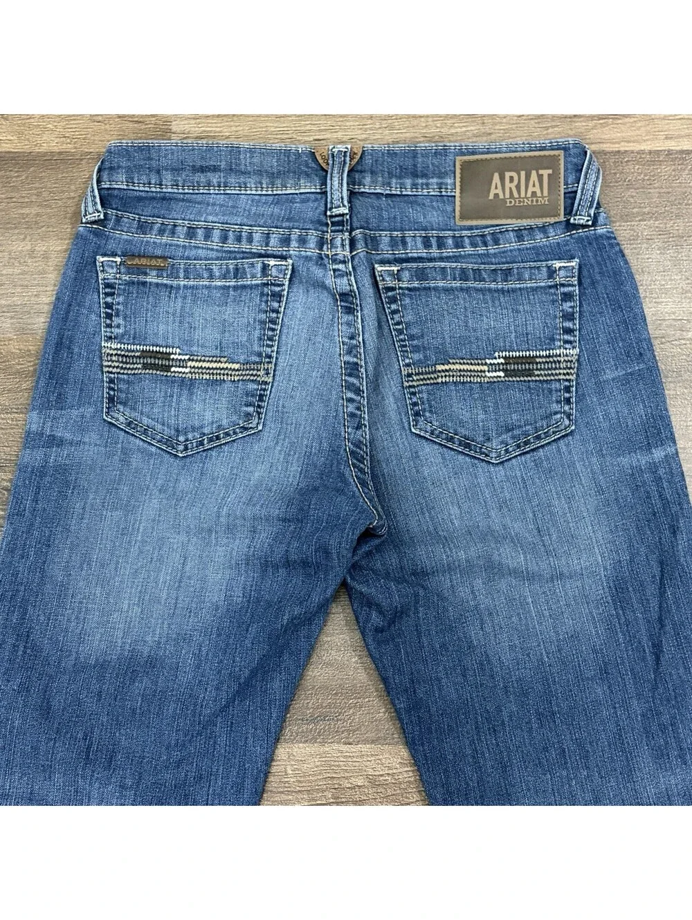 Ariat Men’s 30x32 M7 Slim Fit Straight Leg Jeans Blue Denim Western Cowboy